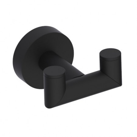 Plimpton & Hills - Kartners 144132-48 Oslo Double Robe Hook - Matte Black